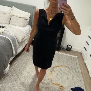 Piazza Sempione Black V-Neck Dress